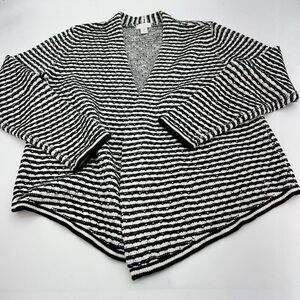 Chicos Black And White Open Cardigan Size 2/L